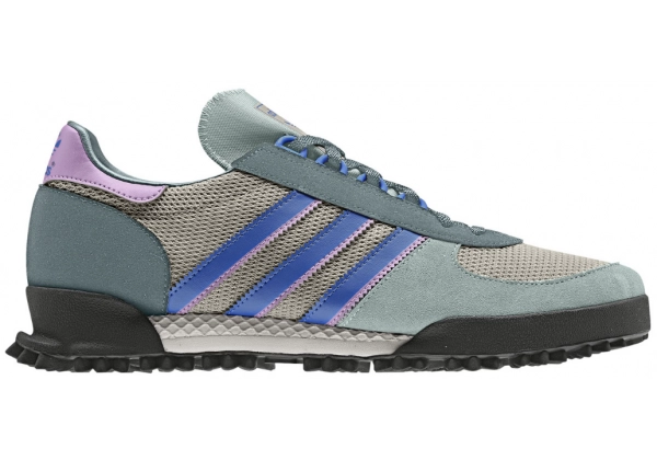 Кроссовки Adidas Marathon серо-черные с синим